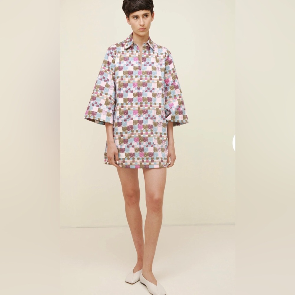 NWT! Project Adamo Tessera Dress in Multicolored Graphic Square Print XS